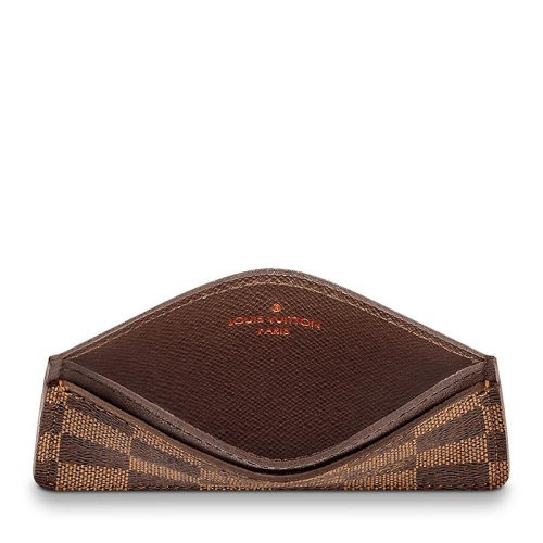 【包税】Louis Vuitton/路易威登 22春夏新款 女士乌木色棋盘帆布徽标印花卡夹N61722